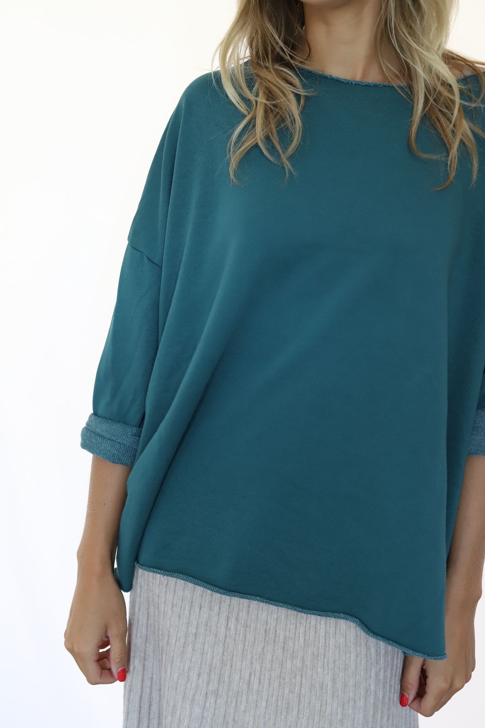 Harbor Terry Scoop Neck- Long Sleeve