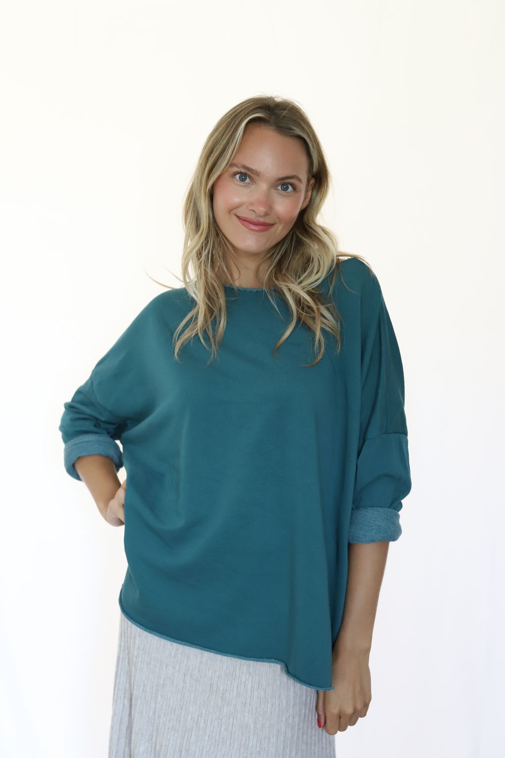 Harbor Terry Scoop Neck- Long Sleeve