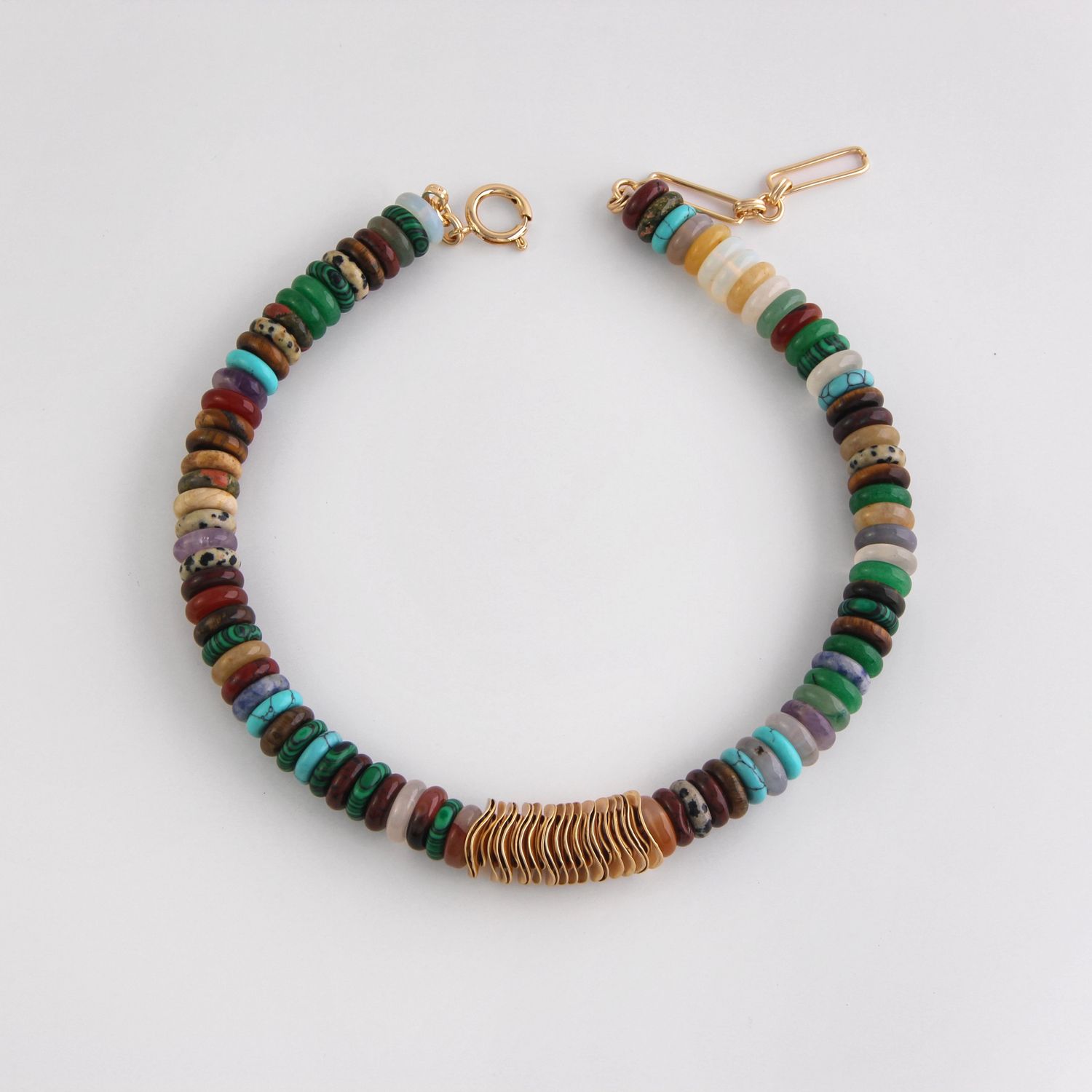 Fruity &amp; Wobbly Disc Necklace