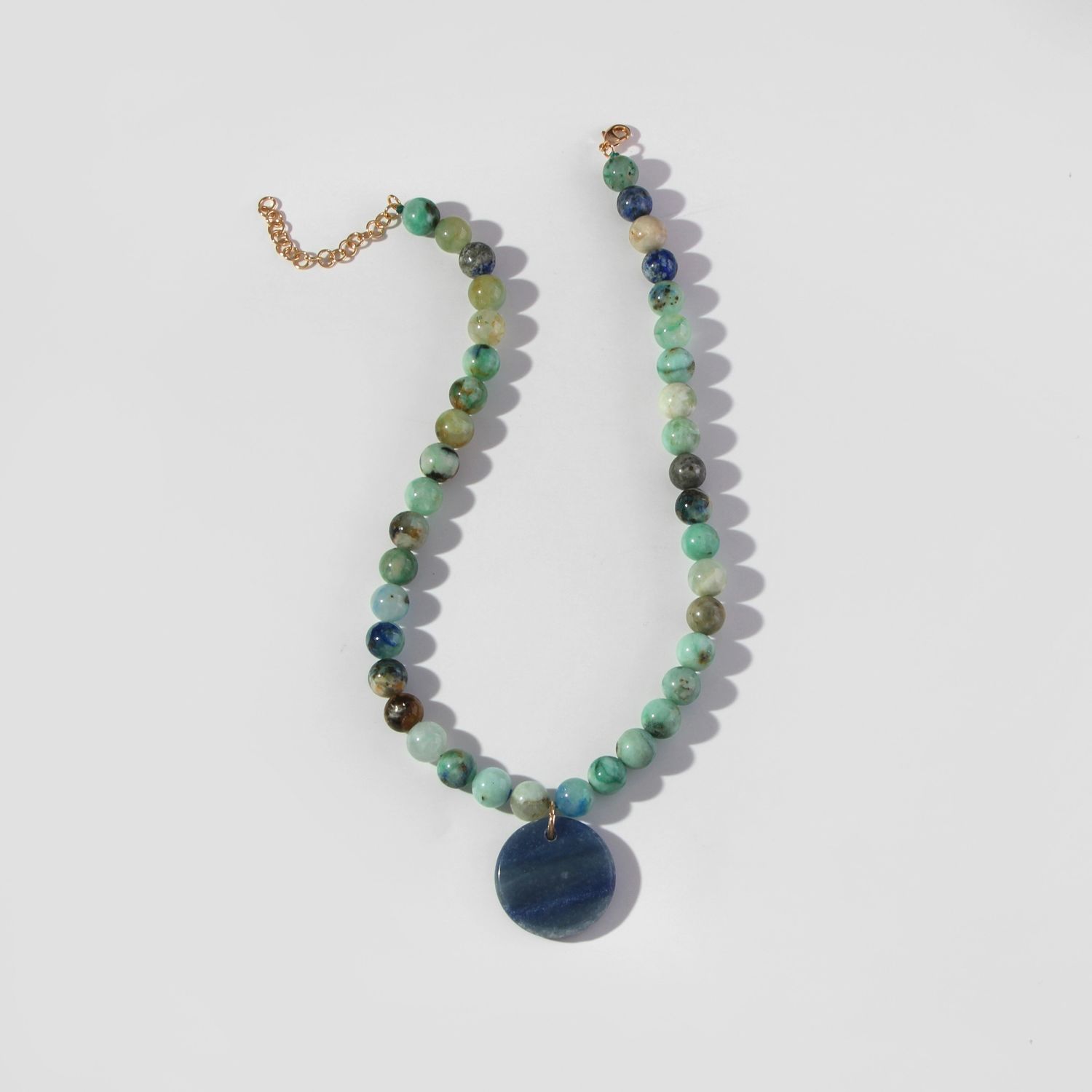 Lagoon Round Beads with Ocean Pendant