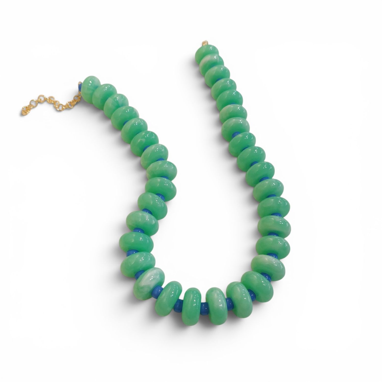 Celadon/Blue Resin Necklace