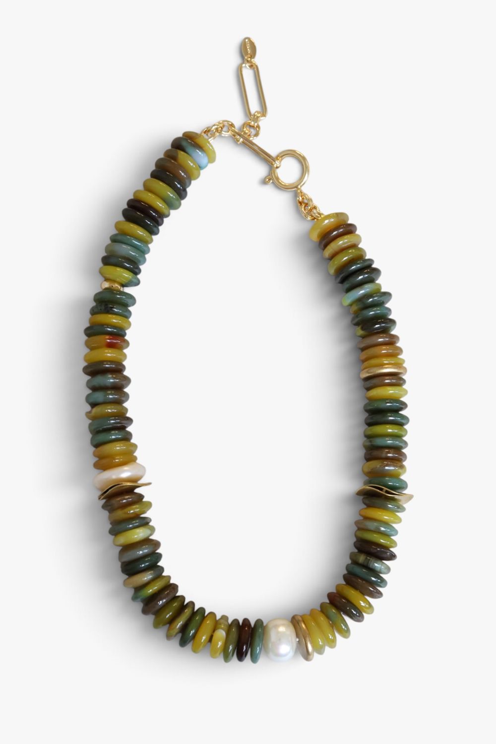 Gayle Necklace- Citron Greens
