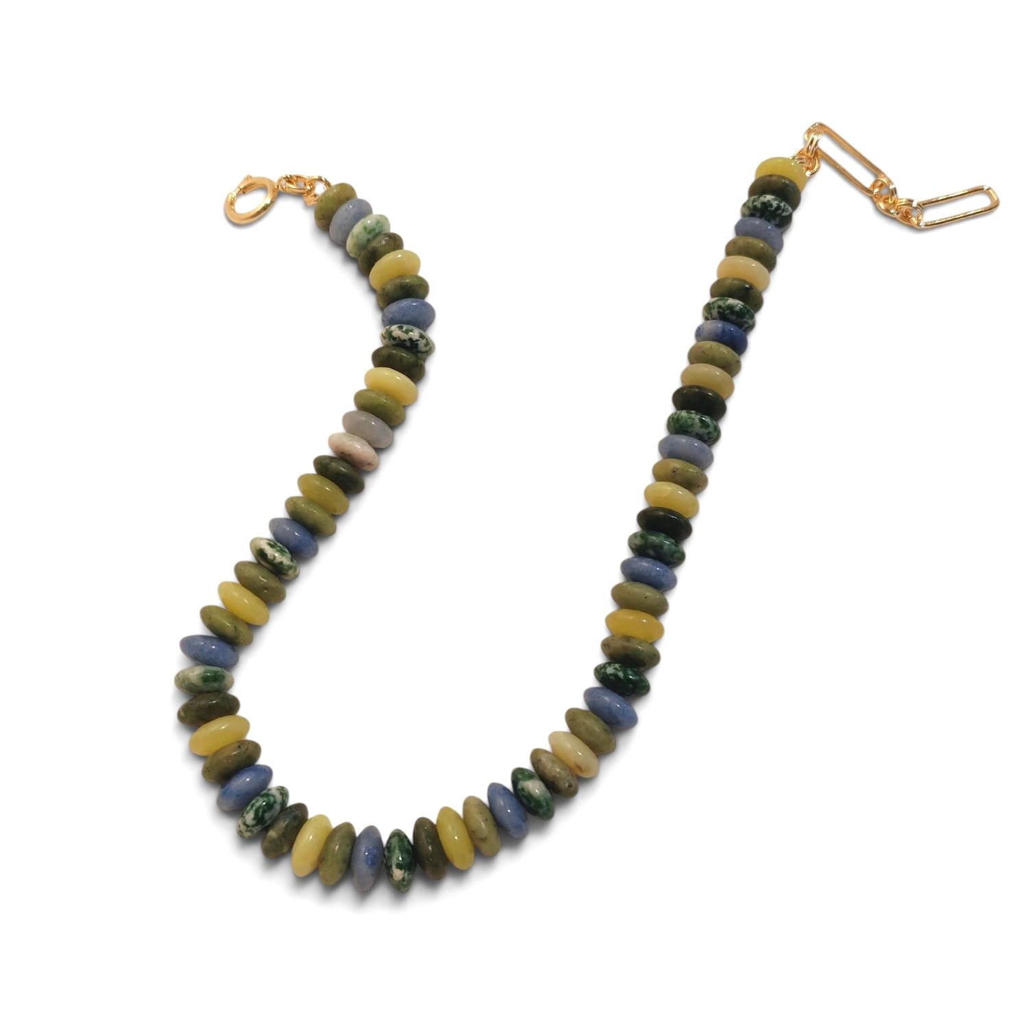 Prism Necklace- Green, Blue &amp; Yellow