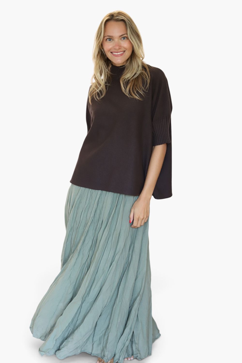 The Sunny Crinkle Skirt- Olive