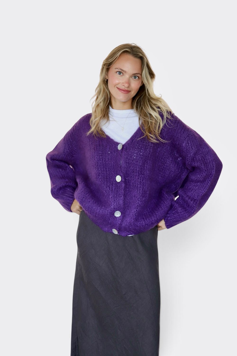 Linen Slip Skirt- Chocolate
