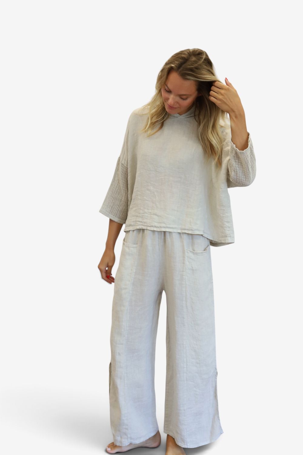 Piper Linen Pants - Beige