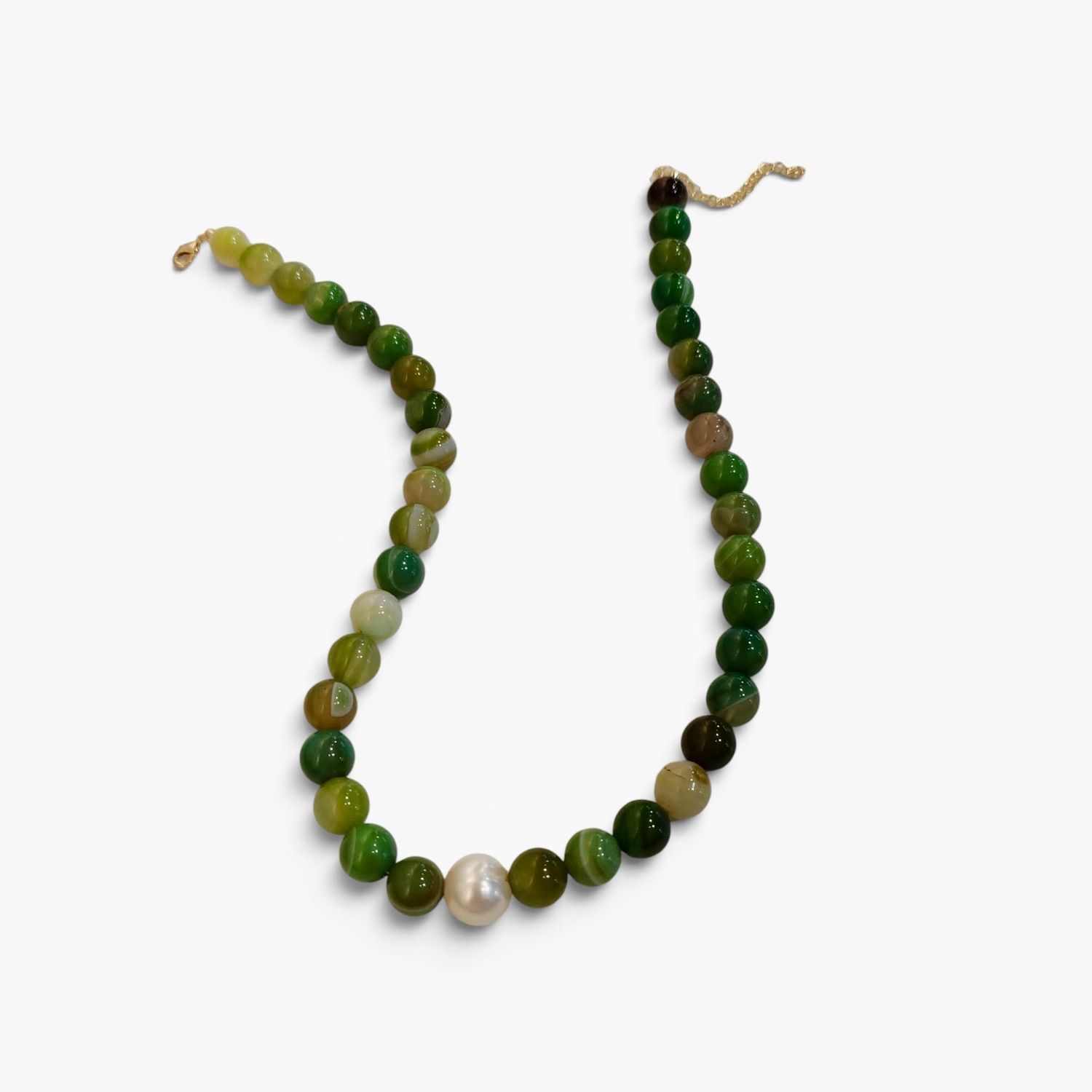Green &amp; Single Pearl Beads