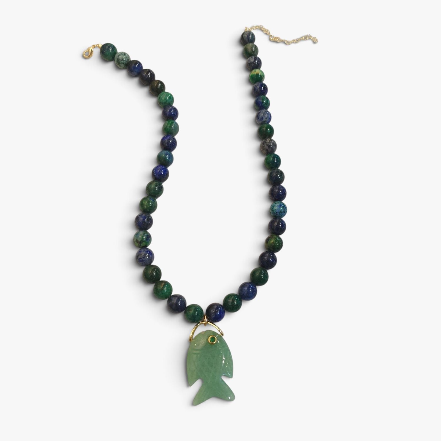 Deep Ocean Green Strand with Fan Fish