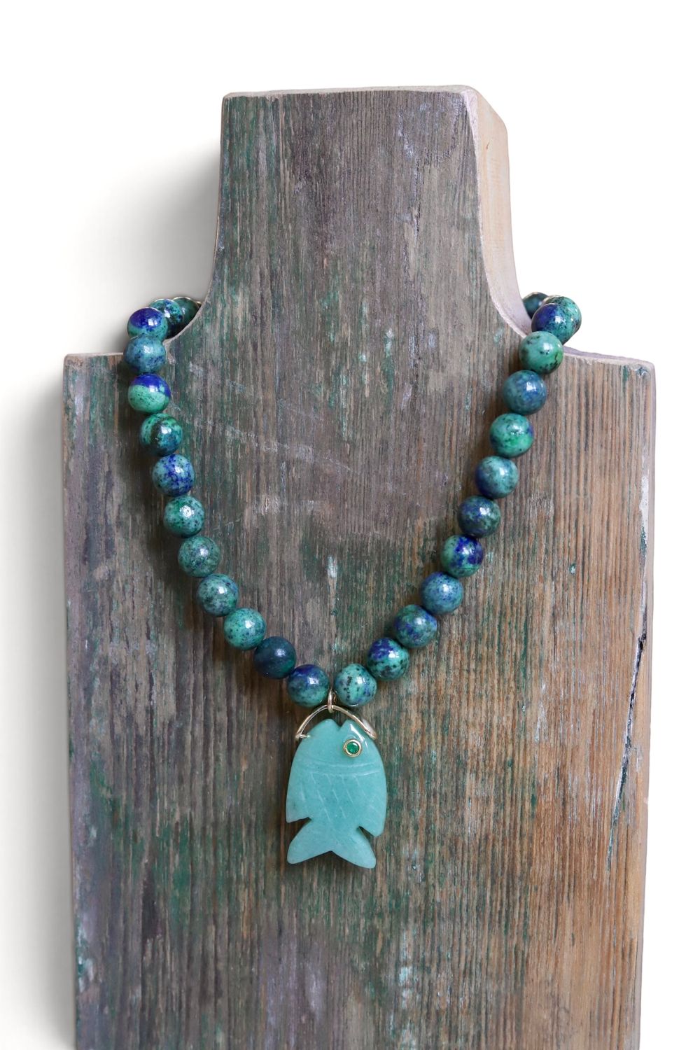 Deep Ocean Green Strand with Fan Fish