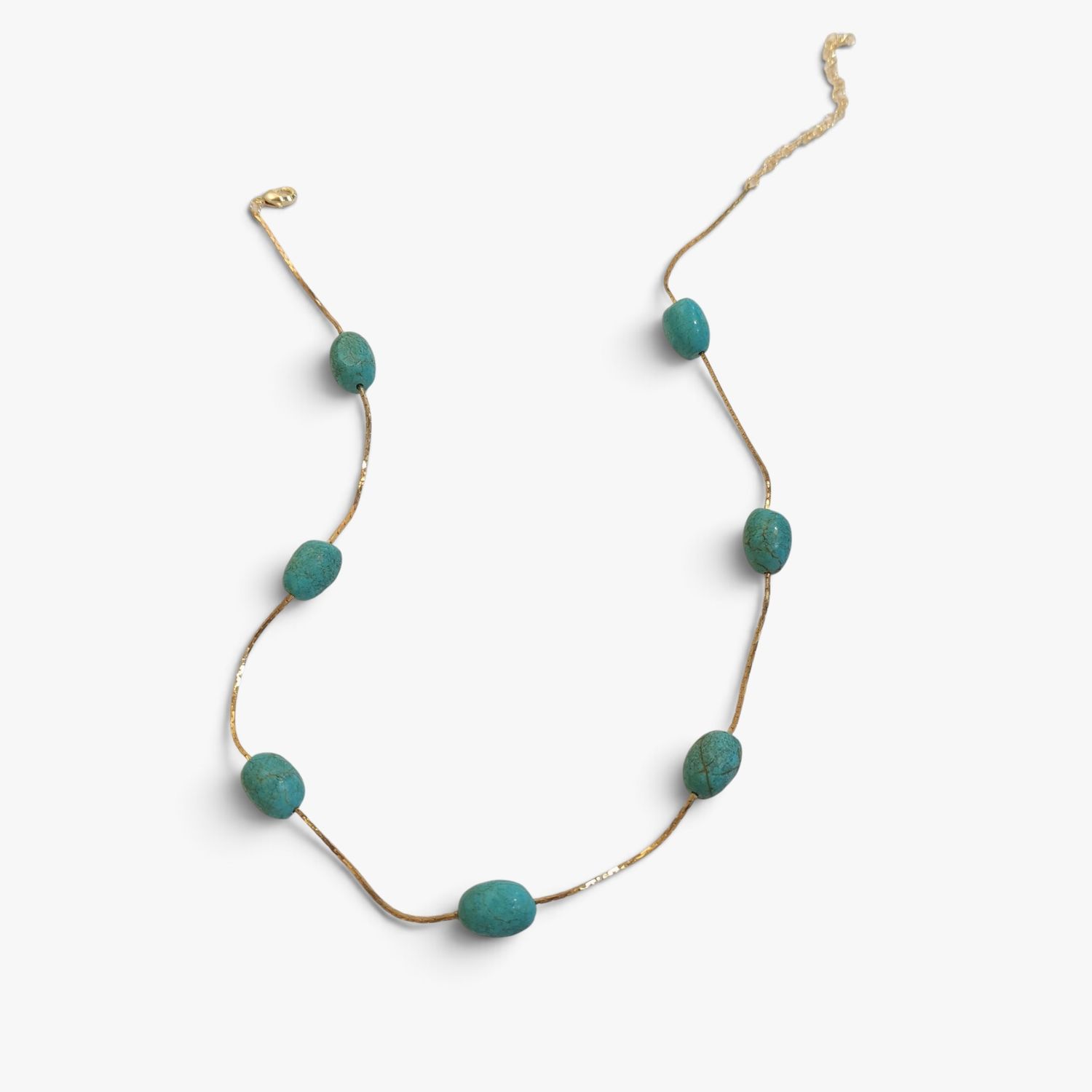 Allisons Turq  &amp; Gold Layering Strand