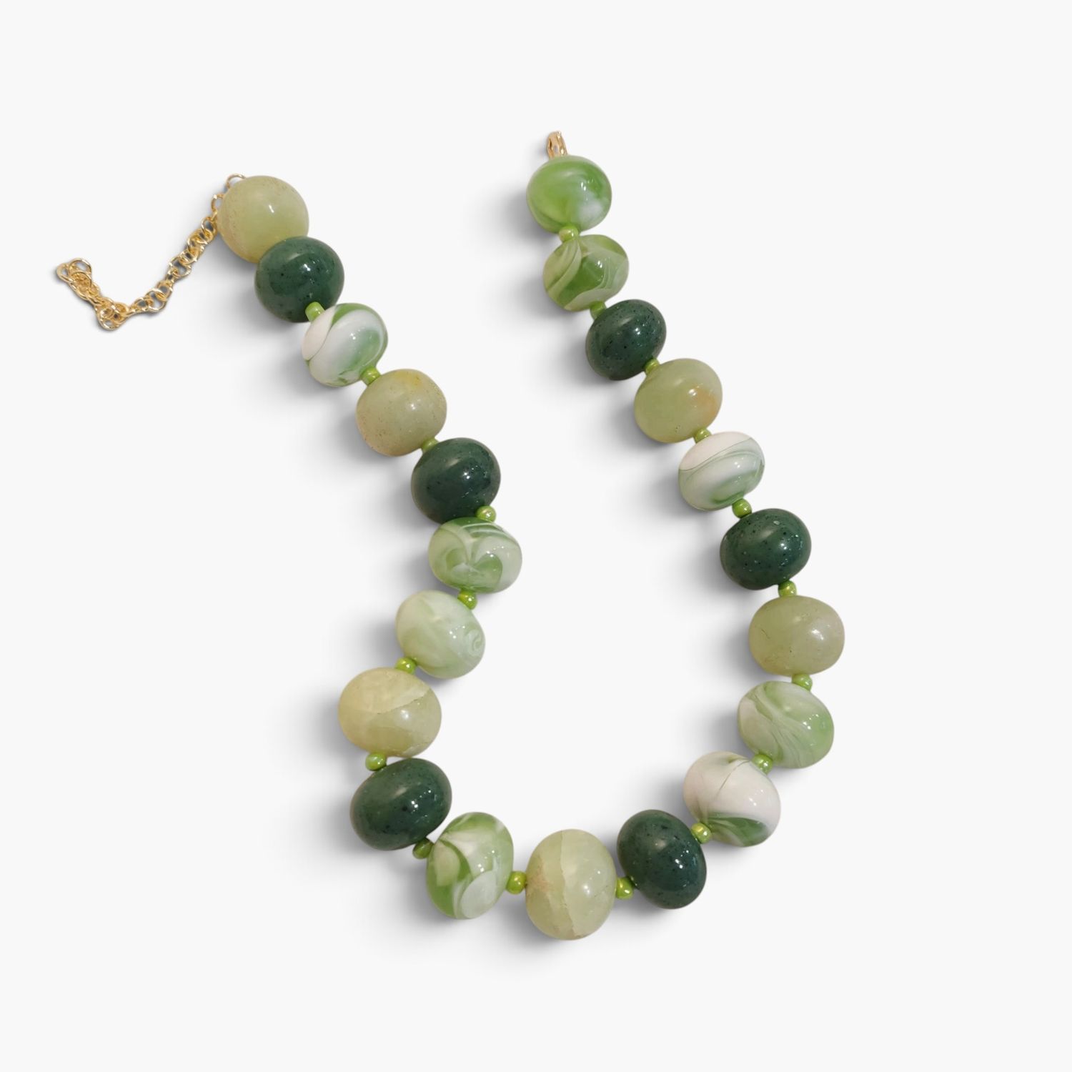 Jumbo Marble Beads- Green