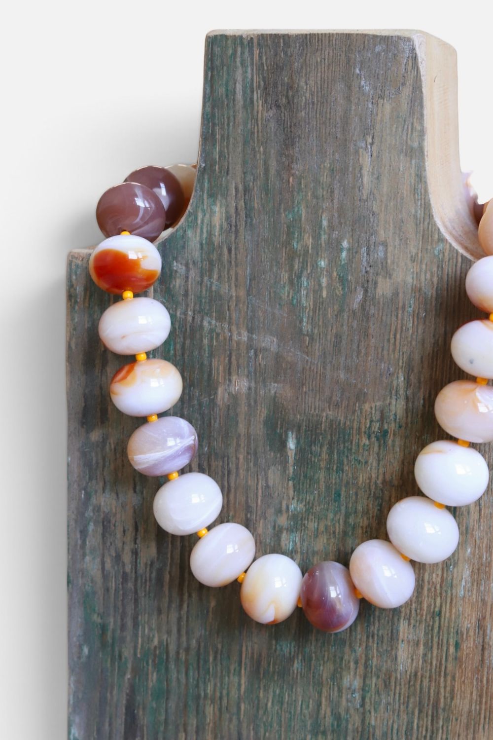 Jumbo Marble Beads- Orange