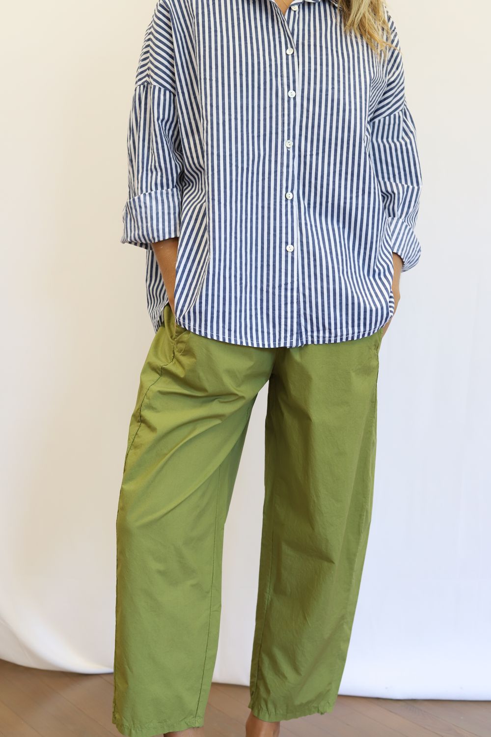 Everyday Poplin Trousers Avocado