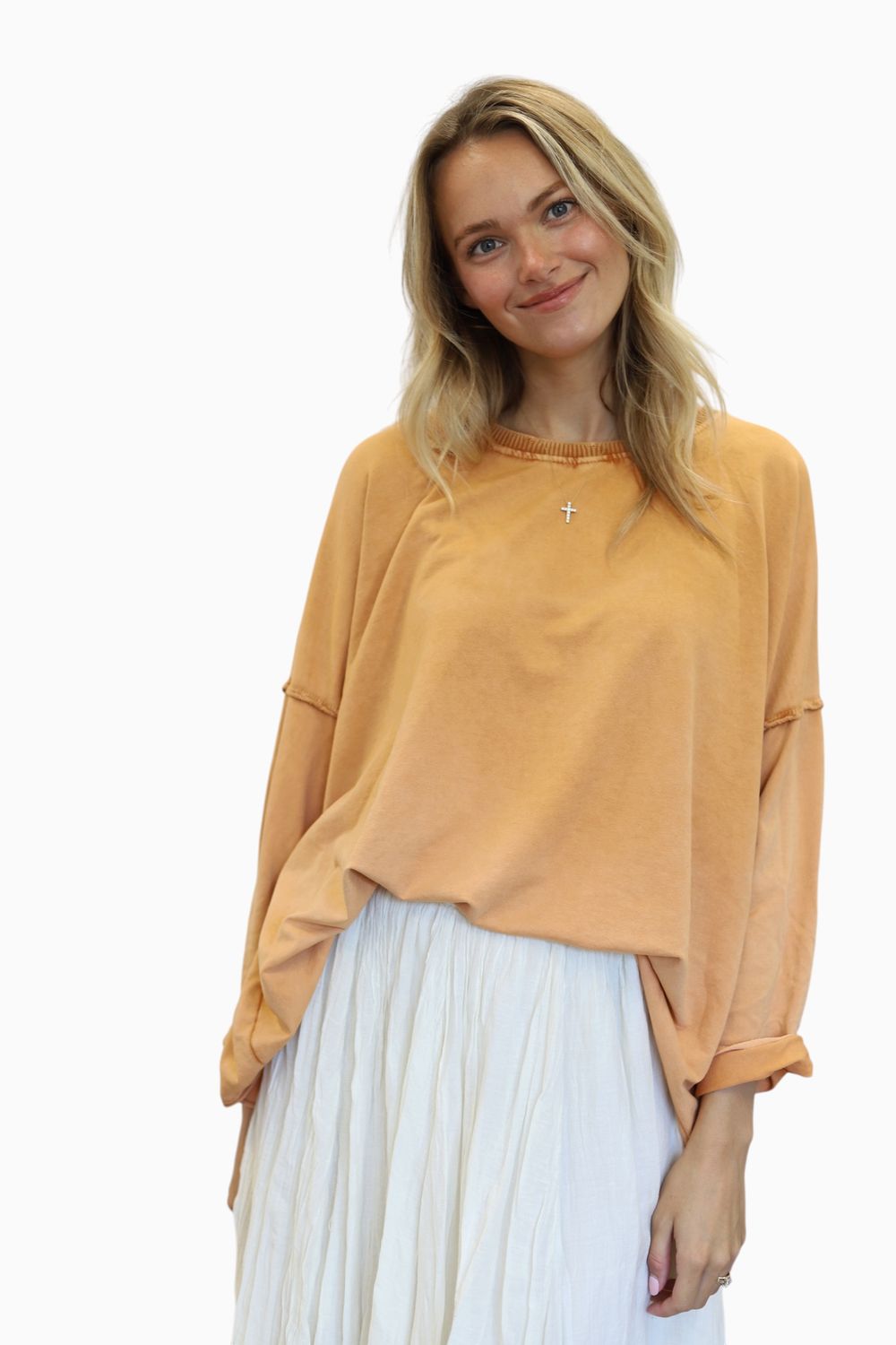 Long Sleeve, T-Shirt Sweatshirt- Spice
