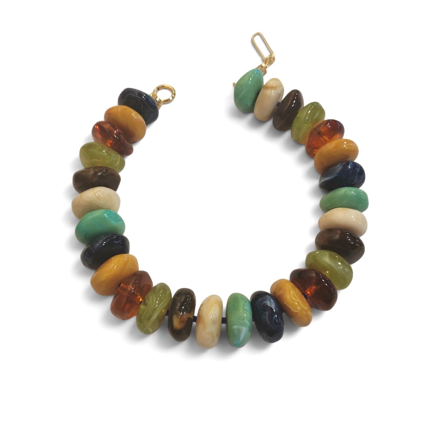 Autumn Rainbow Resin Necklace