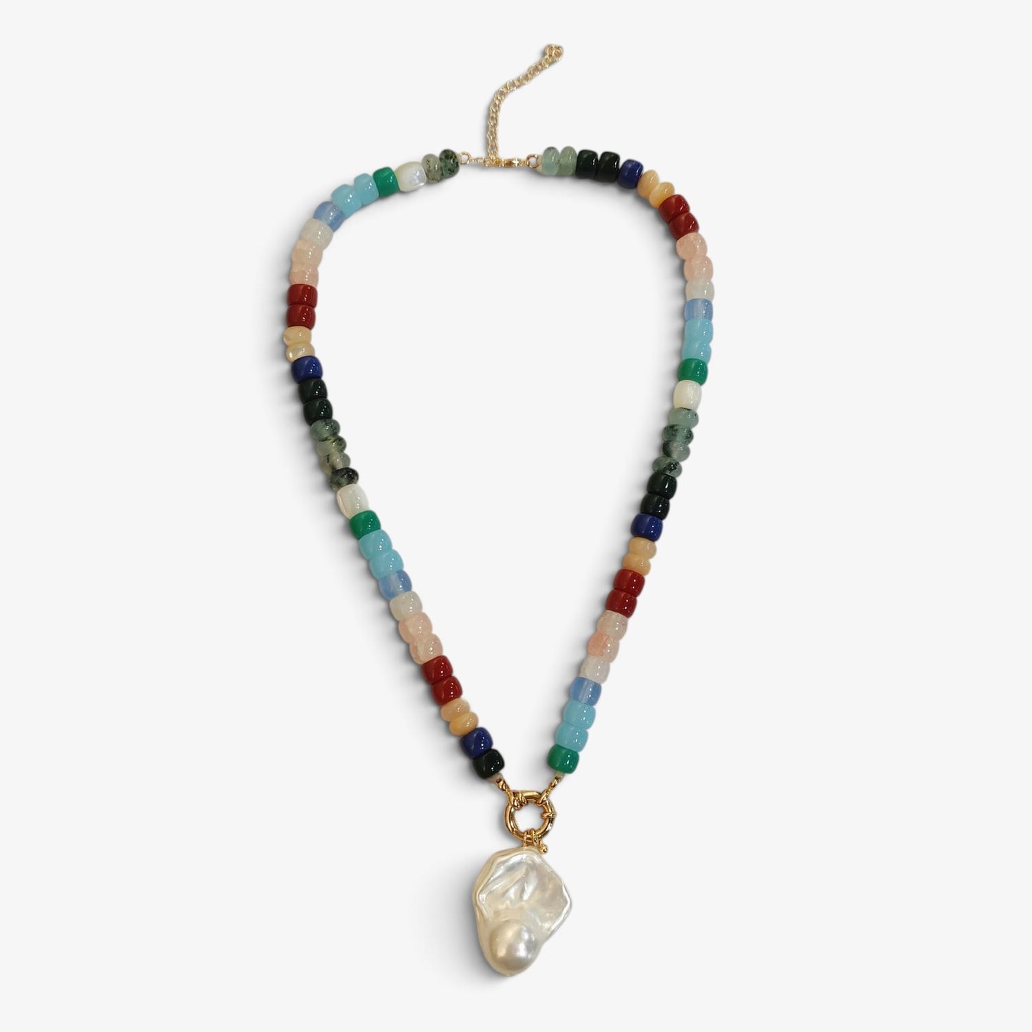 Rainbow Drop Pearl Necklace