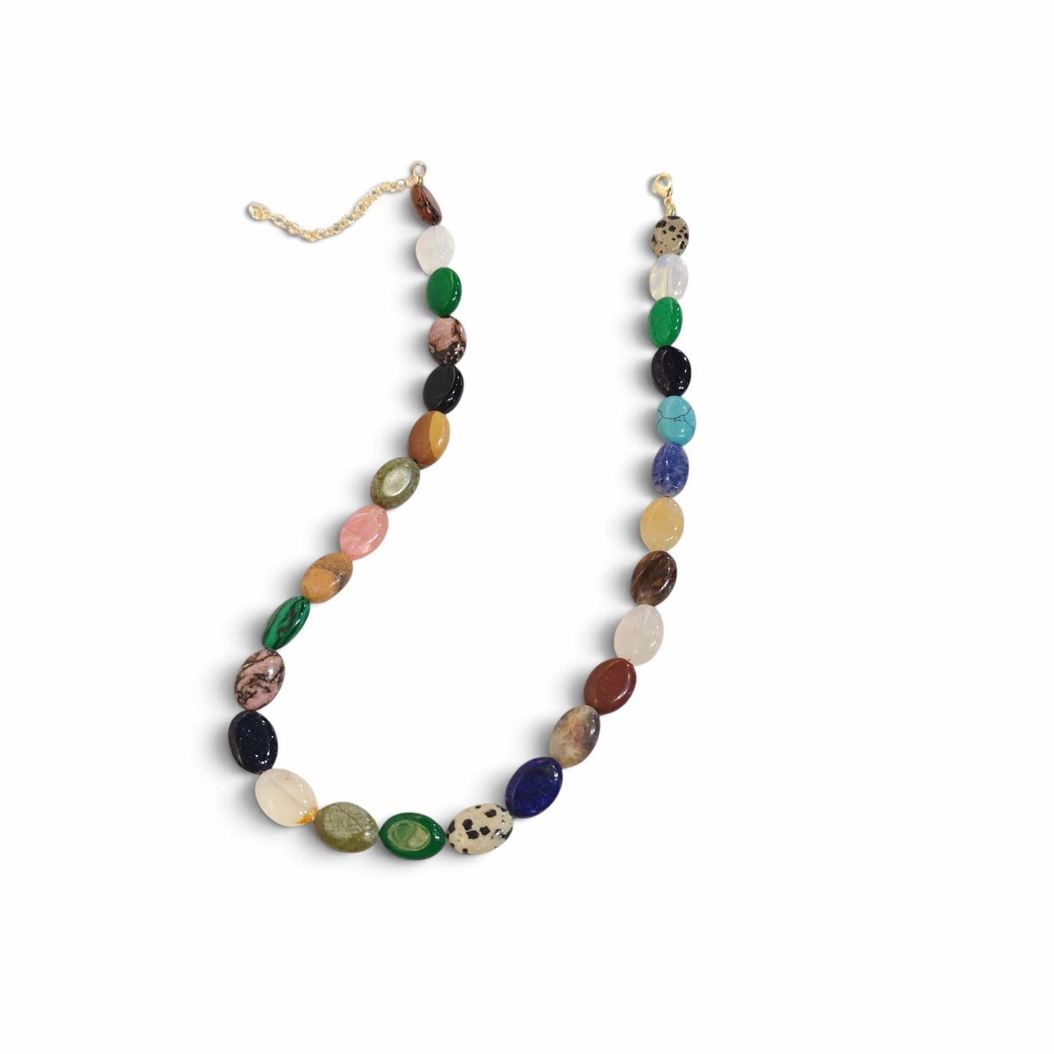 Rainbow Flat Oval Layering Strand
