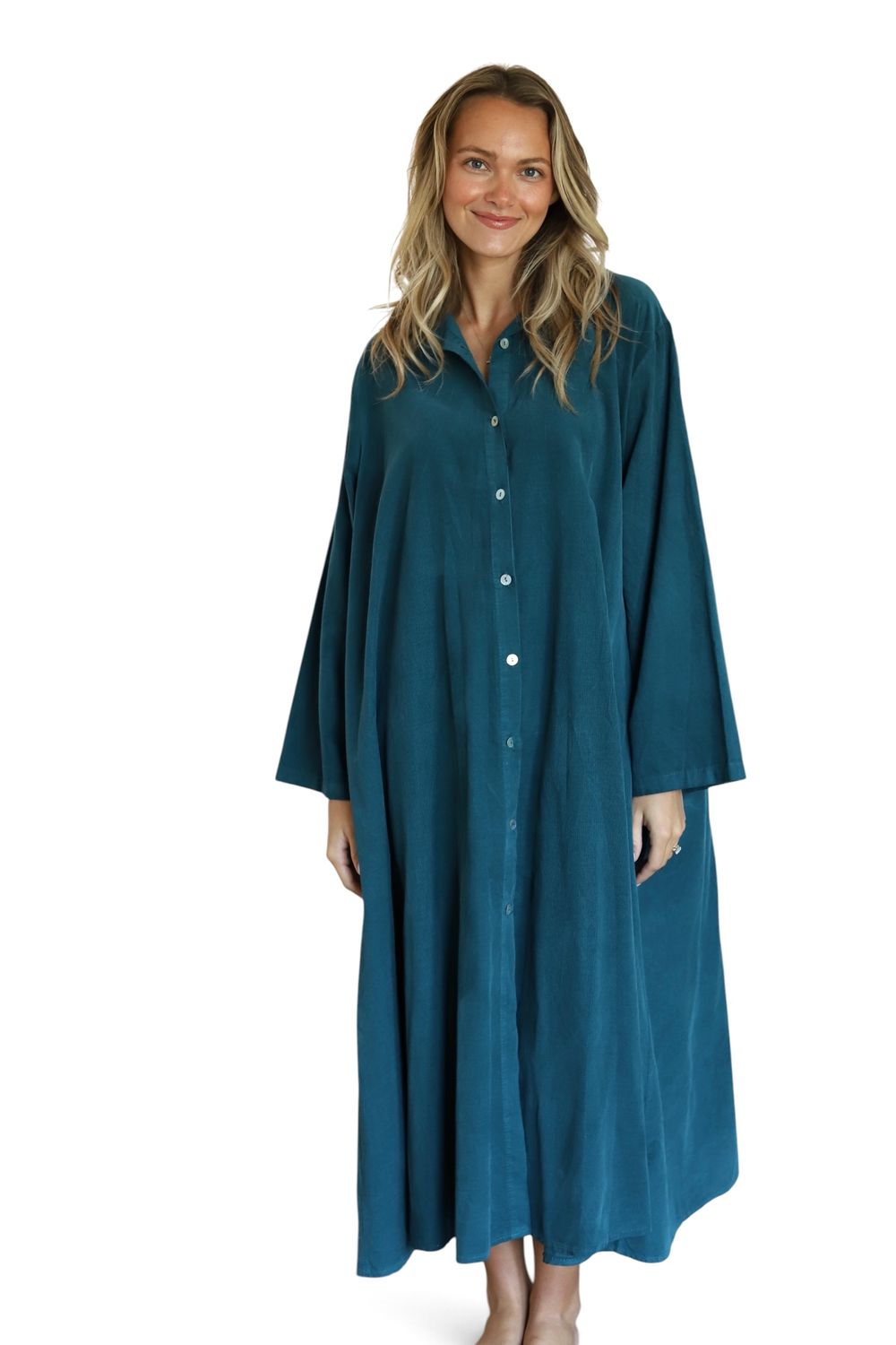 Classic Cordie Shirtdress- Mallard