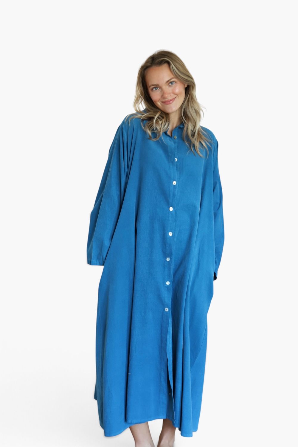 Classic Cordie Shirtdress- Seaport