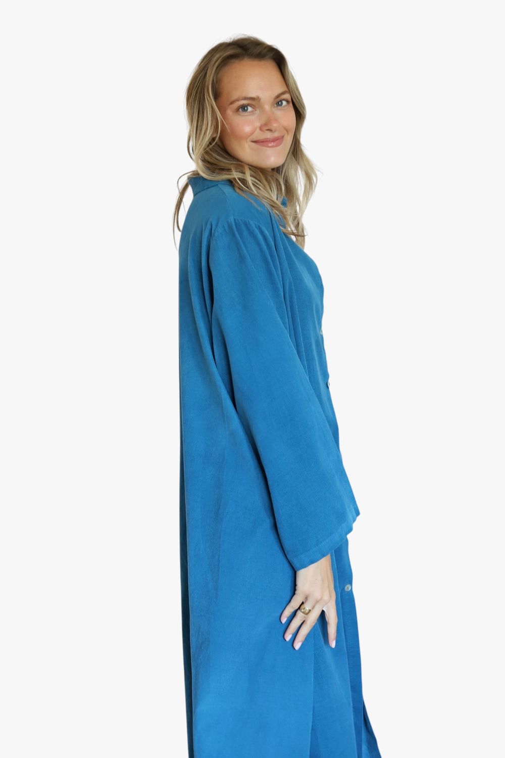 Classic Cordie Shirtdress- Seaport