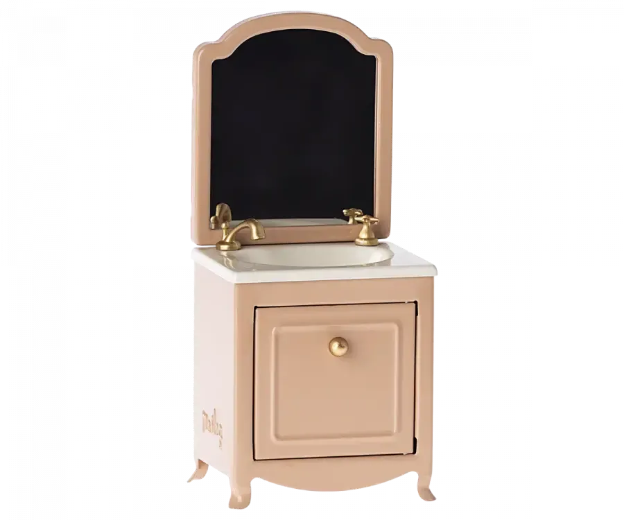 Sink with Mirror Dark Powder