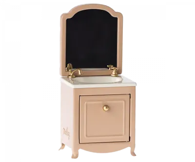 Sink with Mirror Dark Powder