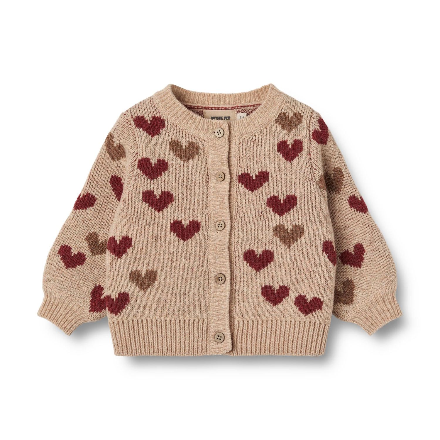 Jackquard Cardigan Hearts Offwhite