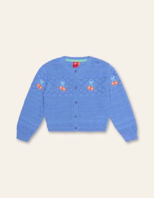 Vruity Cherry Cardigan Scalloped Edges