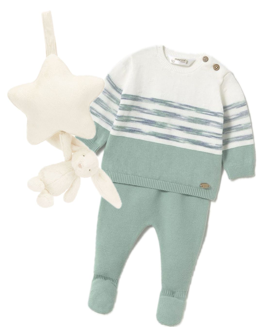 Striped Knit Set &amp; Musical Pull Bundle