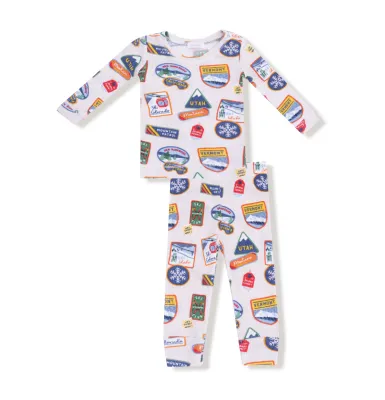 Vintage State Snow Sport Patches - L/s Loungewear Set