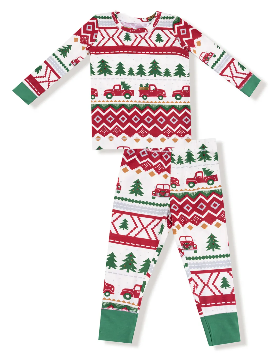 Red Truck Fair Isle - L/s Loungewear Set