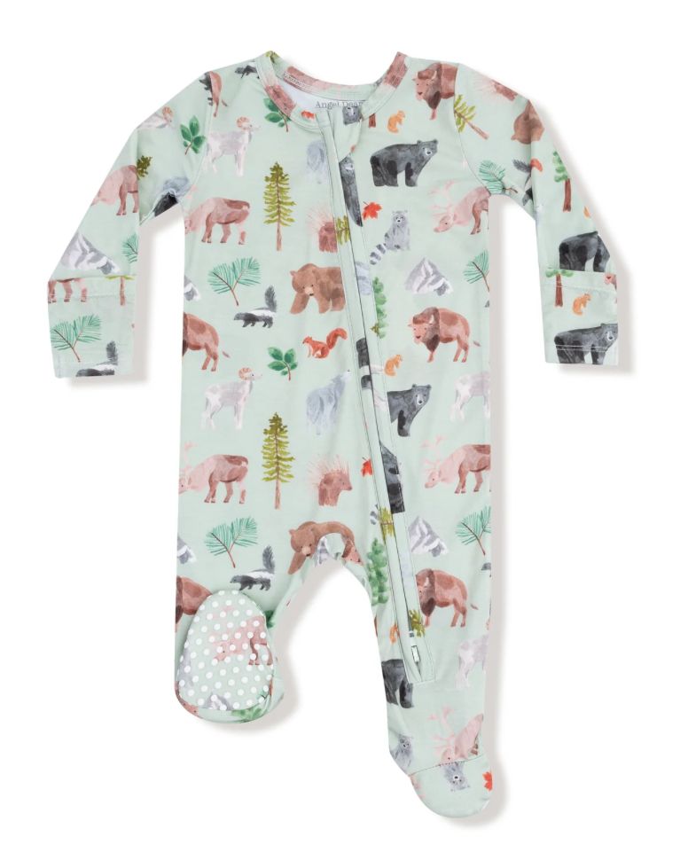 American Woodland Animals - 2 Way Zipper Footie