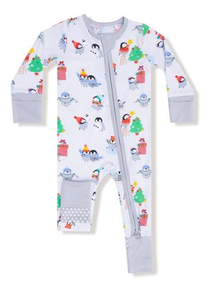 Holiday Penguins - 2 Way Zipper Romper
