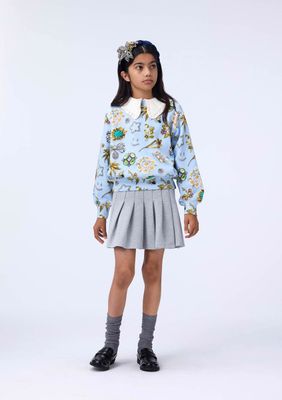 Barb Grey Melange Skirt