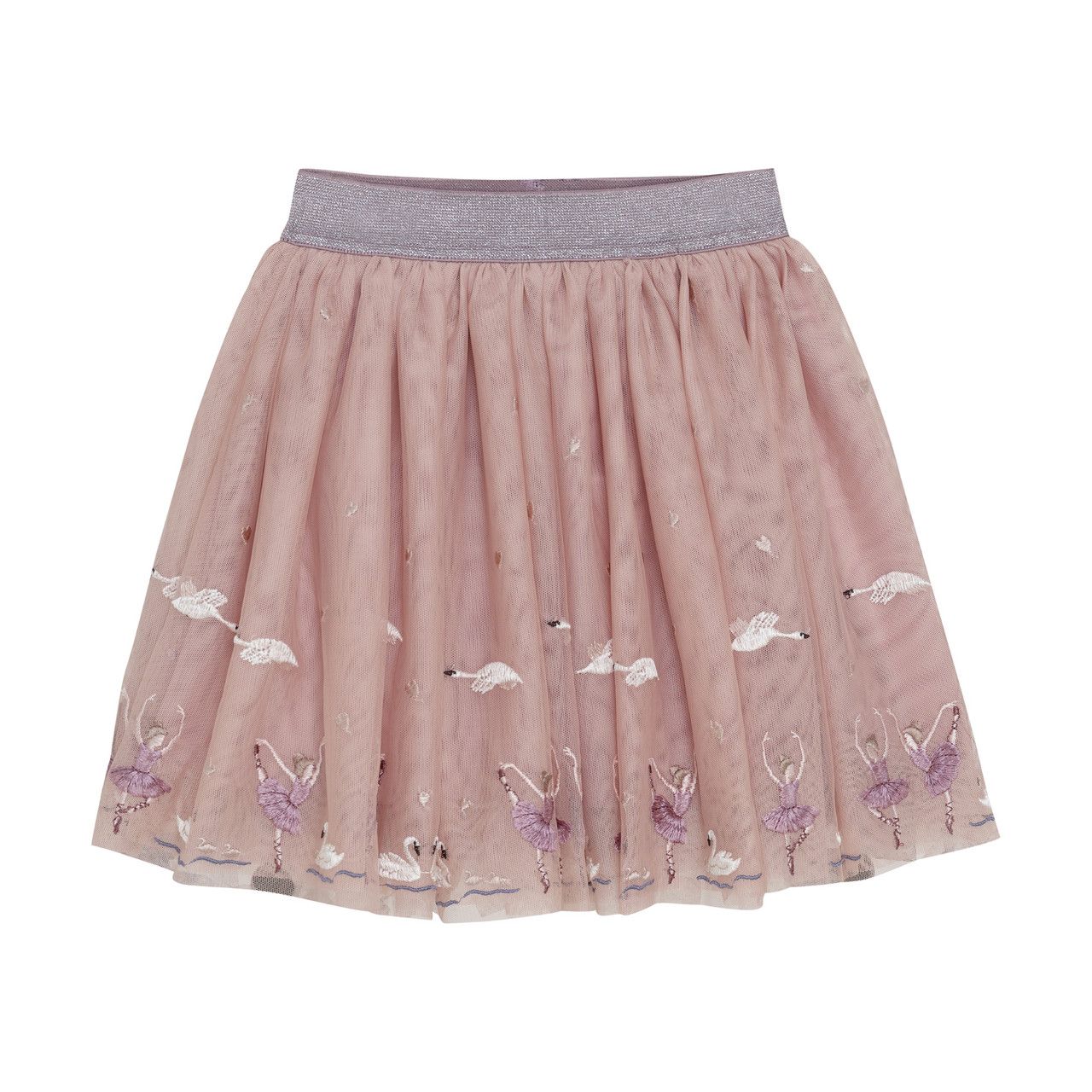 Mesh Skirt with Embroidery