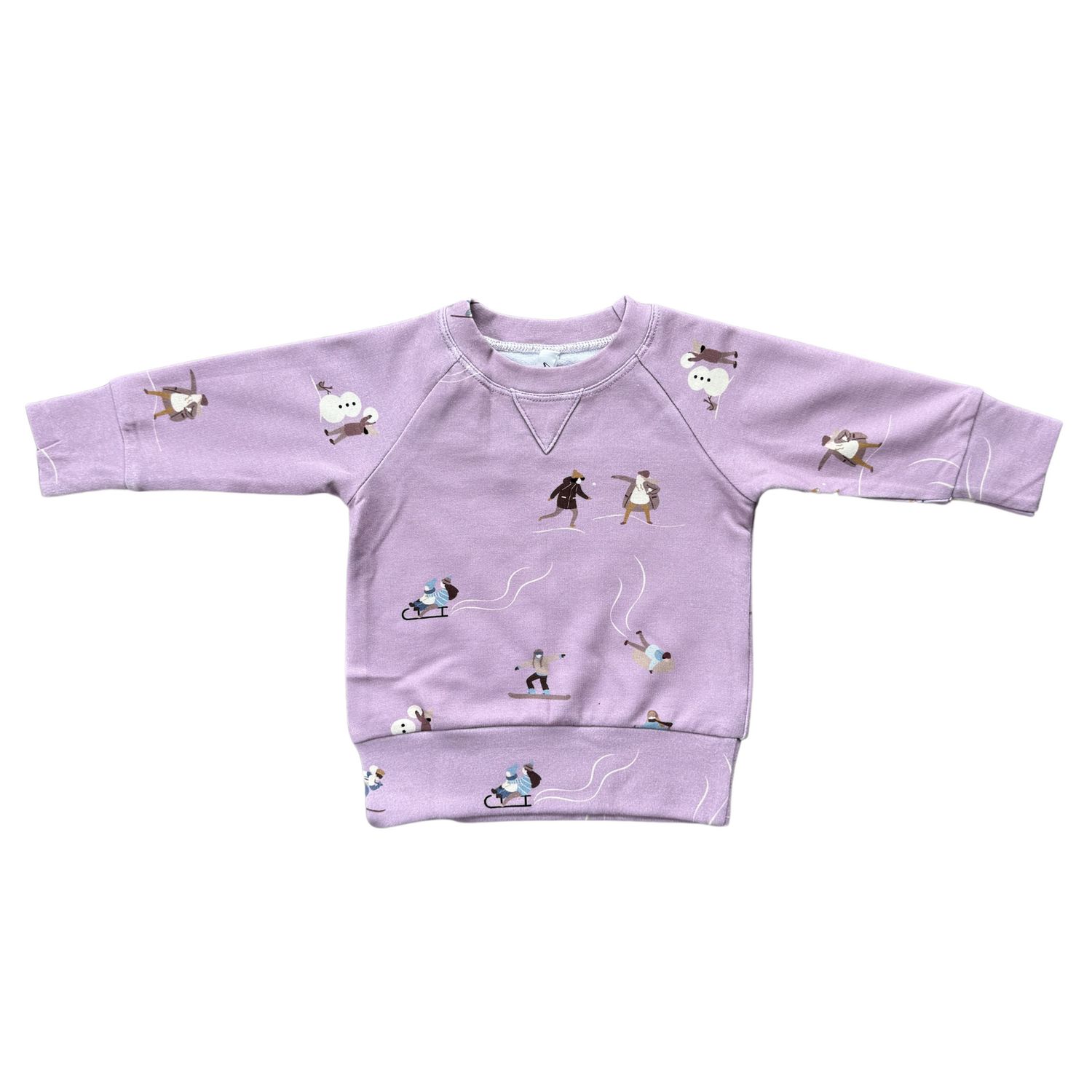 Girls Raglan Sweatshirt Ski in Mauve