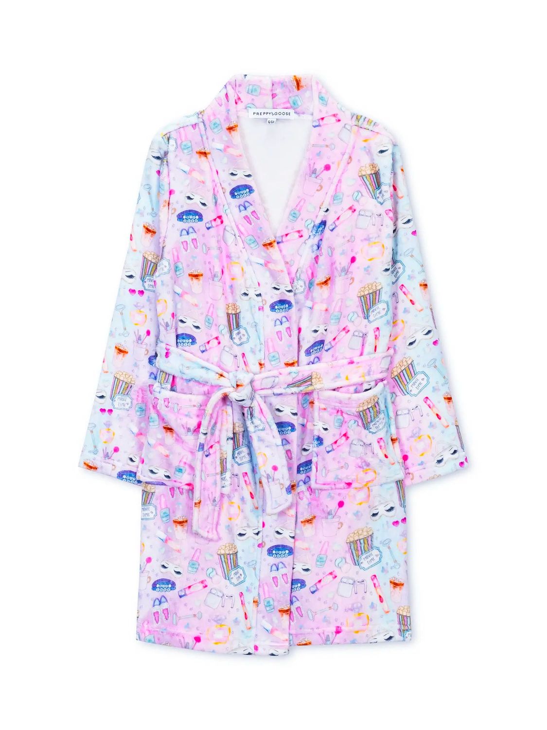 Plush Robe Sleepover Print