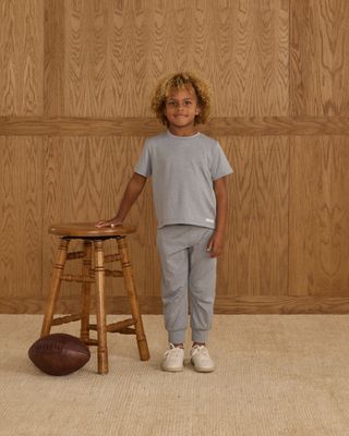 Cove Essential Tee Heathered Dusty Blue