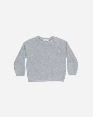 Knit Sweater Heathered Blue