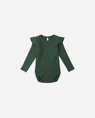 Ruffled Bodysuit Green