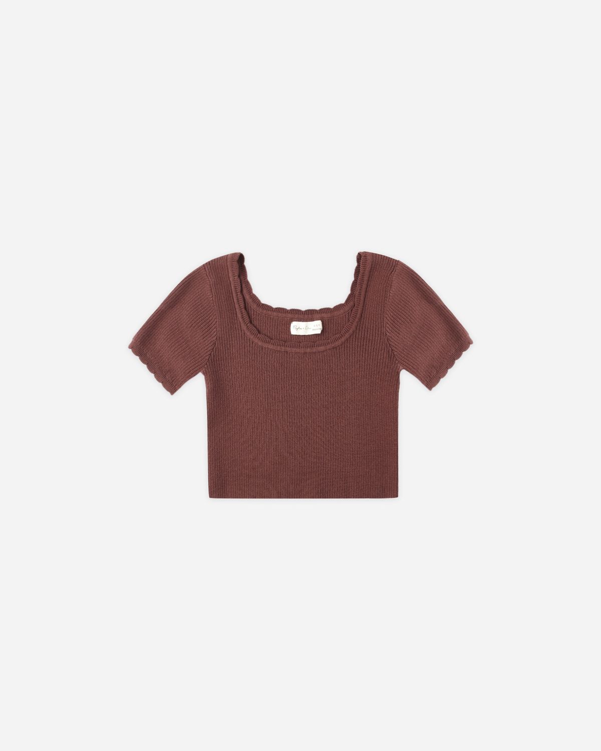 Scallop Tee Burgundy