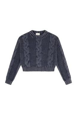 Cable Knit Crop Sweater