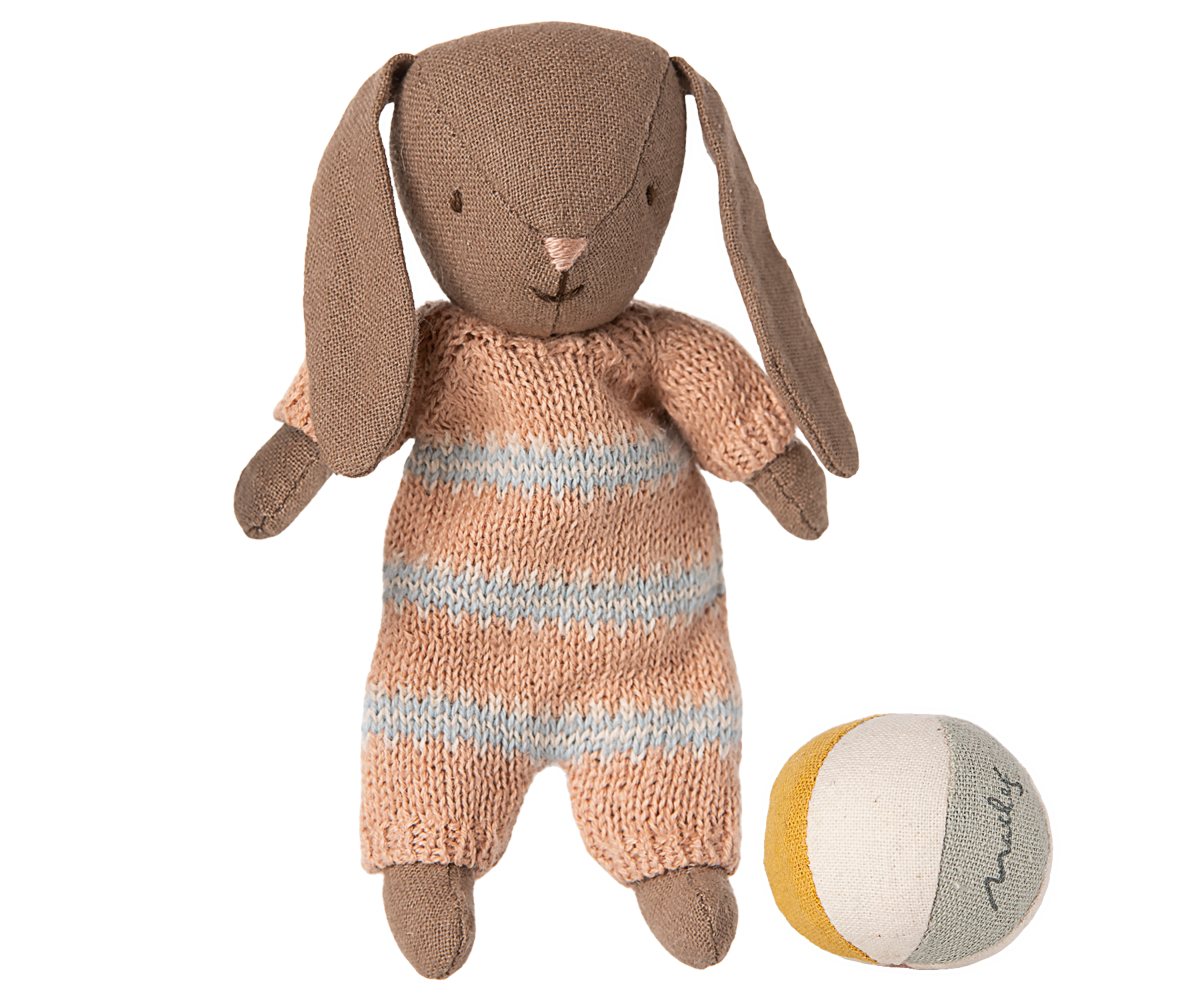 Bunny Set, Micro-Brown-Dusty rose