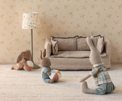 Bunny Set, Micro-Brown-Dusty rose