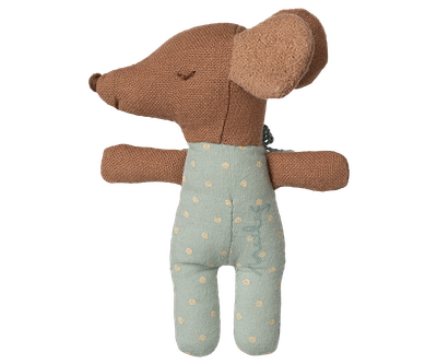 Sleepy wake baby mouse in matchbox-Blue