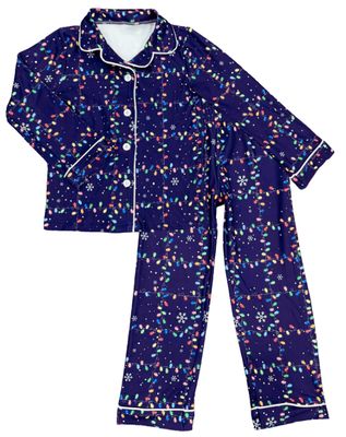 Christmas Pj Button Down Christmas Lights