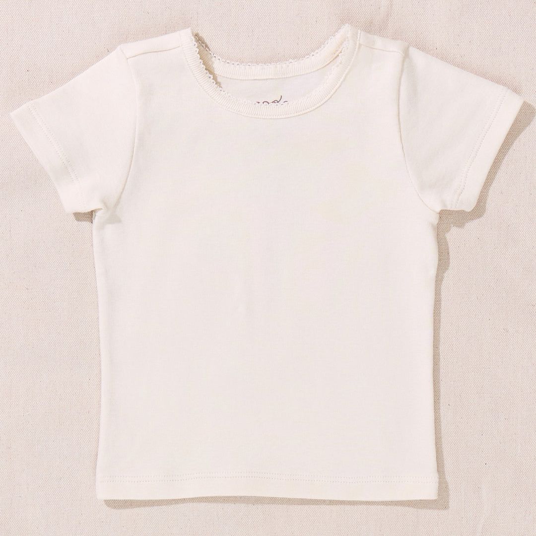 Cream Rib Tshirt