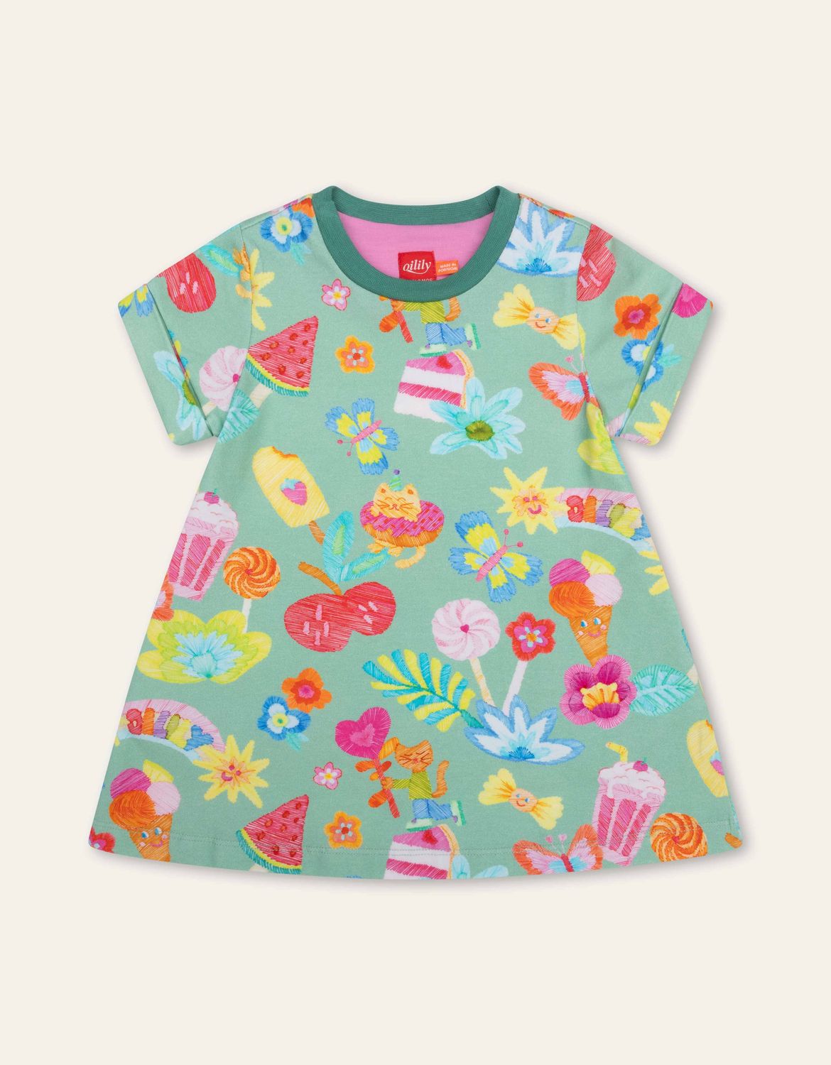 Doll Dress Candyland Print