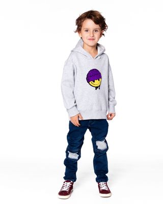 Light Grey Hooded Smile face Sweatshirt