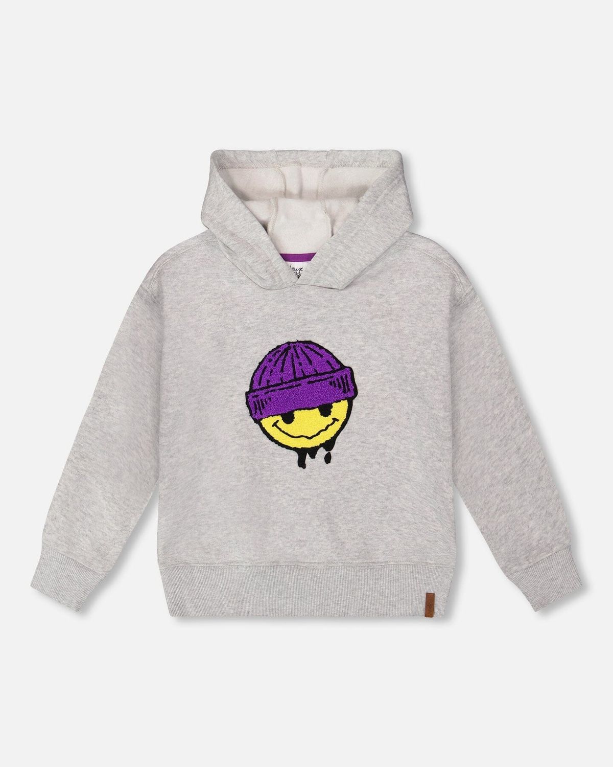 Light Grey Hooded Smile face Sweatshirt
